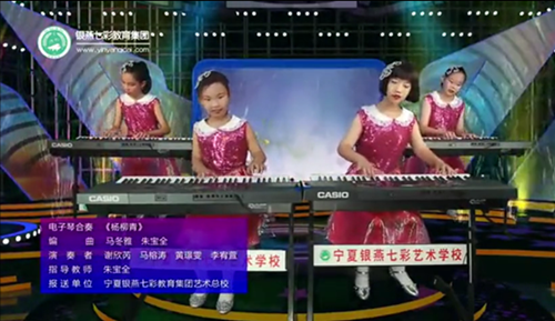 宁夏银燕七彩艺术学校—少儿电子琴合奏《杨柳青》